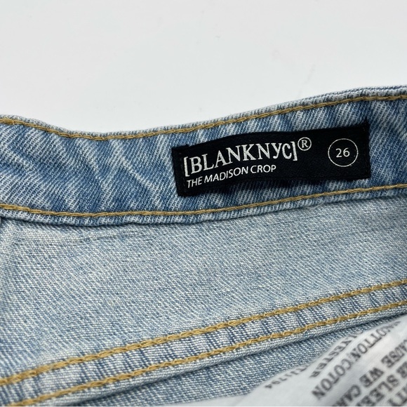 BLANK‎ NYC Madison Ripped High Waist Crop Jeans - Picture 6 of 9